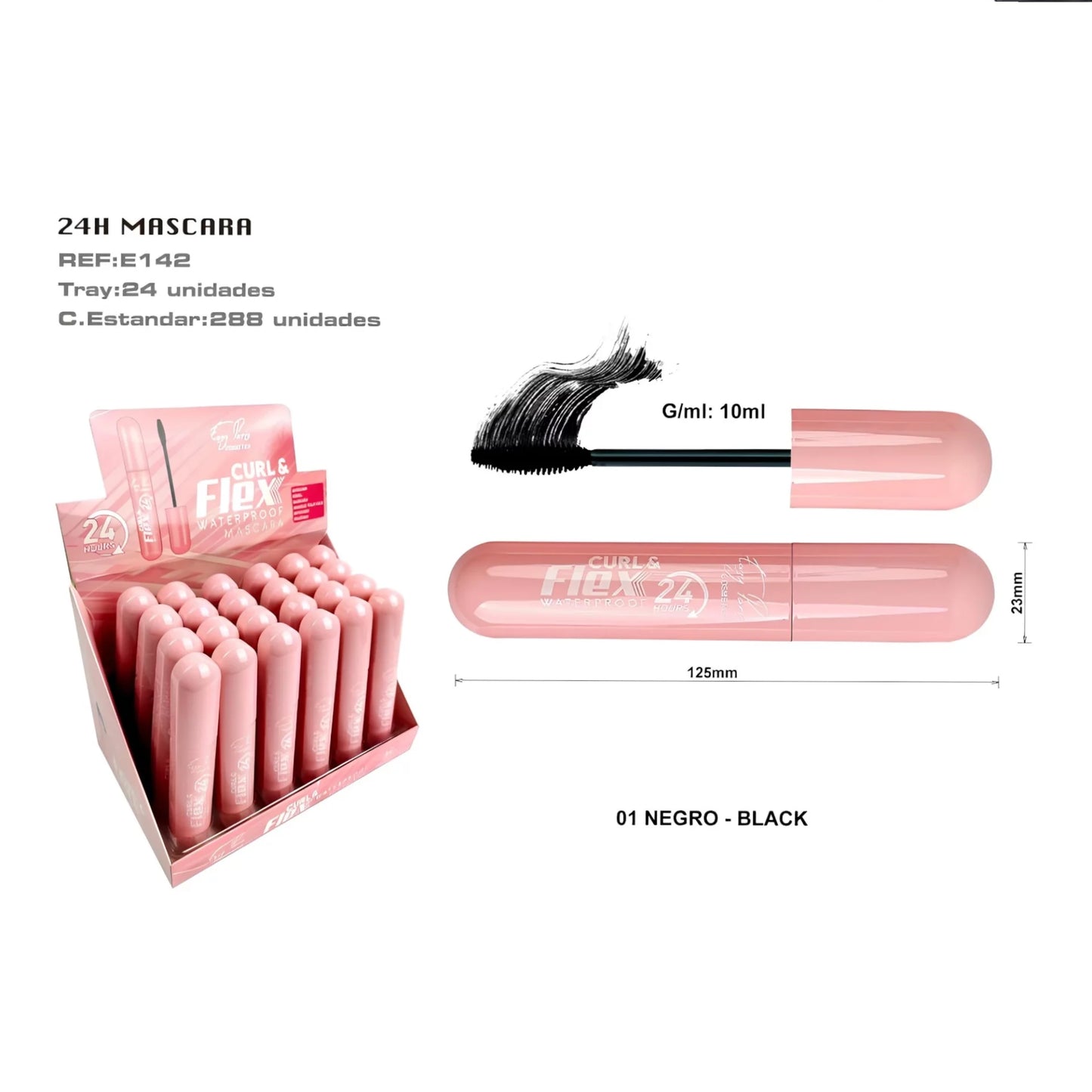 Mascara noir waterproof Flex & Curl 24H