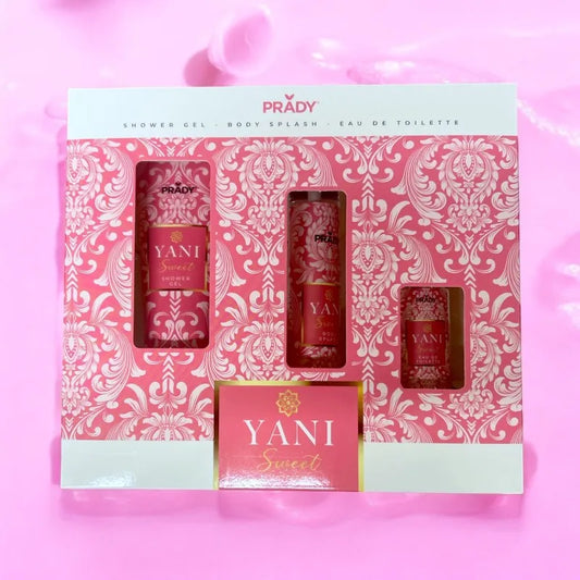 Coffret Yani Sweet Prady – Gel Douche, Body Splash, Eau de Toilette