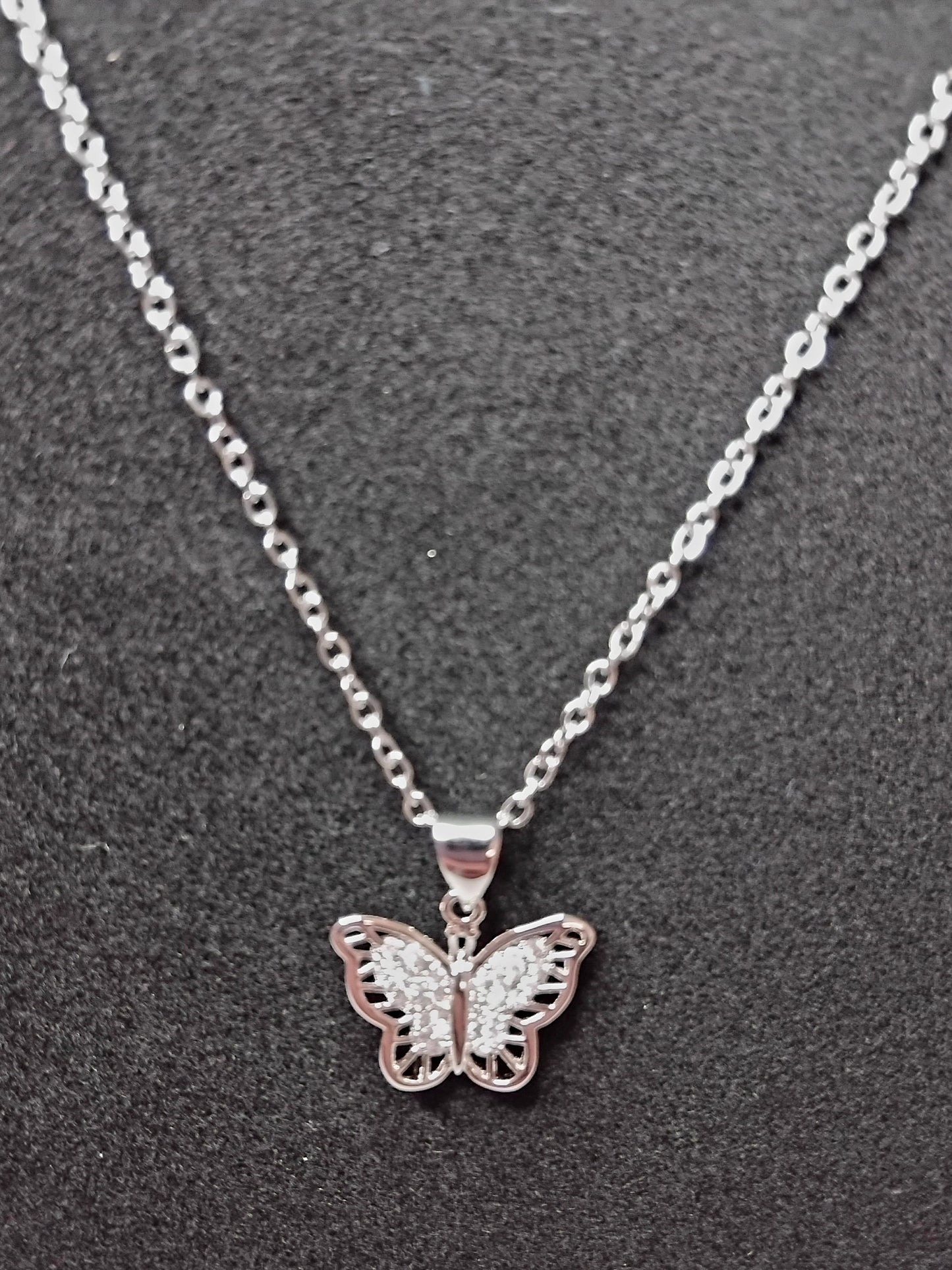 Collier papillon en Acier inoxydable