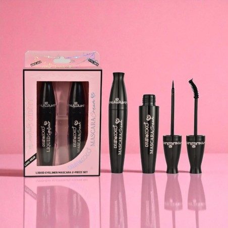SET MASCARA & EYE LINER BLACK ULTRA KEVIN & COCO